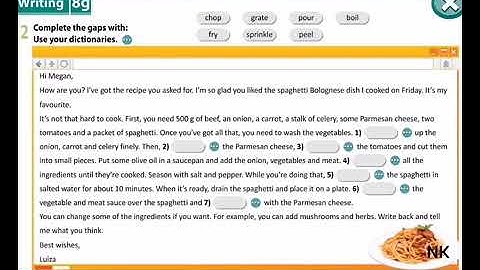Excel 8.Module 8g.Ex:22.p.9.An email describing how to make your favorite food