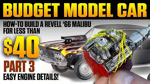 Quick and easy engine detailing tips! Building Revell's '66 Malibu for less than $40. Part 3