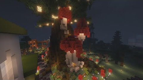 Spawn Tree mushroom build time lapse on the Hy-Brasil Minecraft server