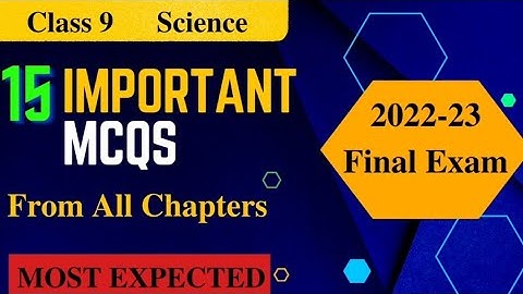 15 Most Important Science MCQs For Class 9 | MCQs Questions |Class 9 Science | NCERT| Final Revision