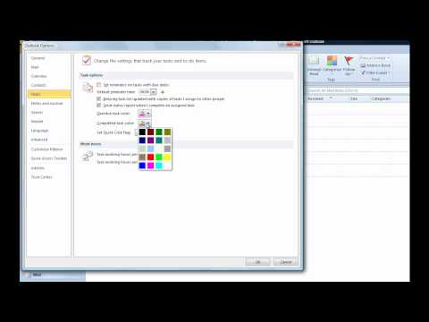 How to change task colour in Outlook 2010