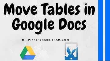 How to Move a Table in Google Docs
