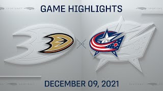 NHL Highlights | Ducks vs. Blue Jackets - Dec. 9, 2021