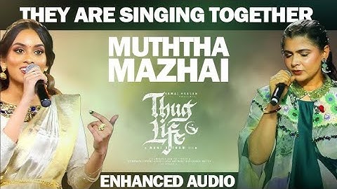 MUTHTHA MAZHAI - DHEE & CHINMAYI VIDEO PERFORMANCE 🤩 | AR RAHUMAN | KAMALA HASSAN | CHIMBU