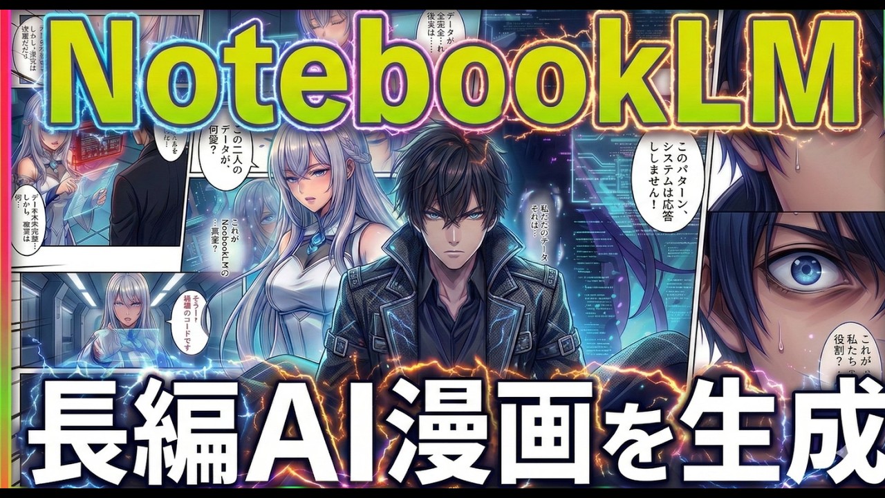 【AI漫画書き方】NotebookLMで100ページ超えのAI長編漫画をコピペレベルで自動生成！AIスライド機能を限界突破させるAI仮想学習と創発プロンプトの極意を完全伝授！