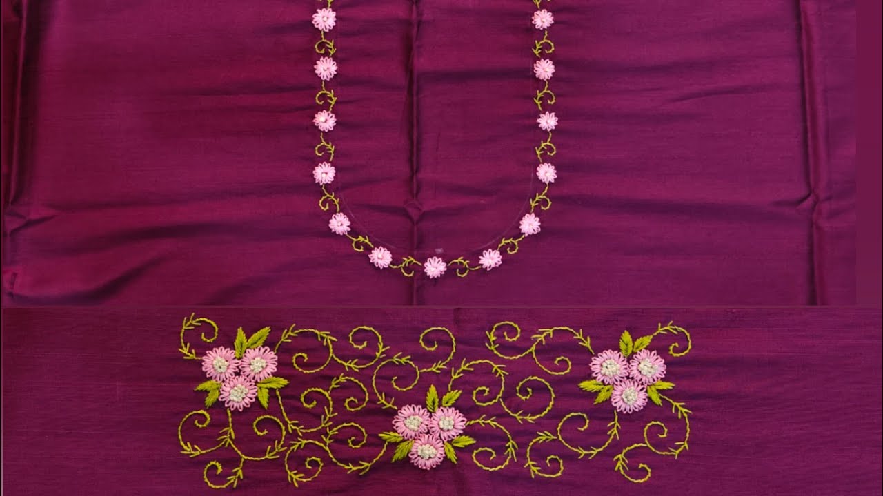 Easy blouse design| How to trace the design on blouse | Detailed tutorial 