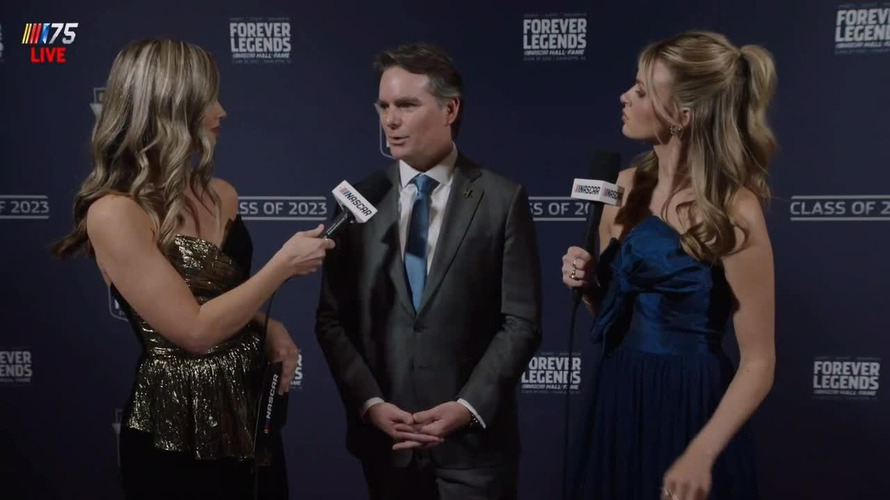 Jeff Gordon says HOF inductees represent the 75th anniversary really well 