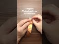 How to make an origami tetrahedron from a strip of paper shorts