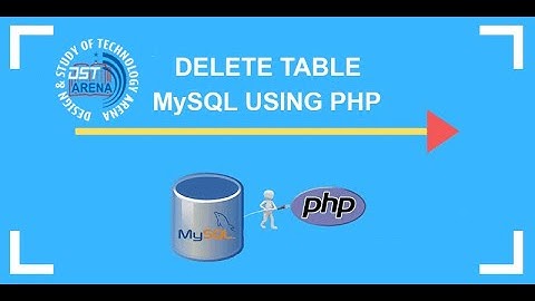 Delete Tables Using PHP Script
