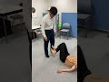 社長に【サソリ固め】をやってみました。