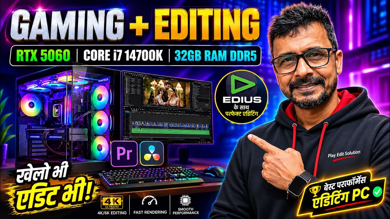 Ultimate Gaming + Video Editing PC Build 2026🔥| Powerful & Budget ...