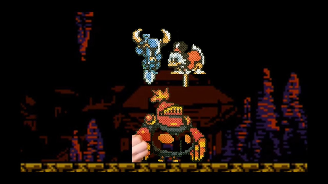 Ducktales Remastered - Mount Vesuvius, Shovel Knight - An Underlying Problem (beadsprite timelapse)