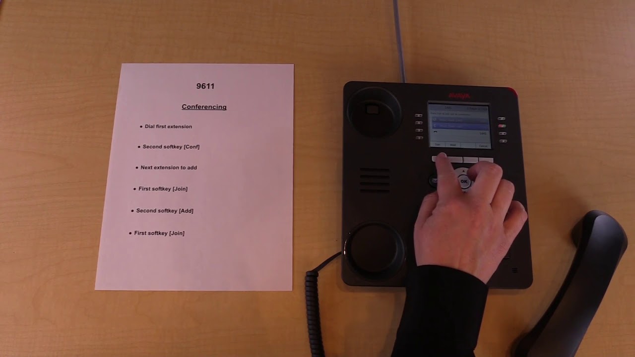 UTC Avaya 9611- How to conference call