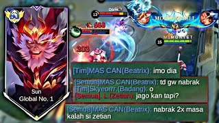 SUN ACAK ACAK RANK IMORTAL SAMPE WINSTREAK 😈 BUILD SUN TERSAKIT | MOBILE LEGENDS