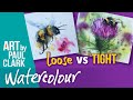 How to paint a bumble bee in watercolour  loose and tight