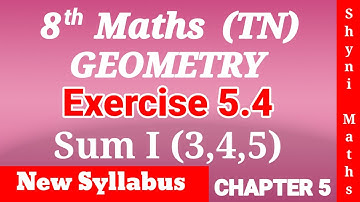 8th maths chapter 5 Geometry exercise 5.4 question 1(3,4,5) tn samacheer shyni maths