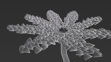 Abstract flower made from Cones #cg #3d #blender #blender3d #animation
