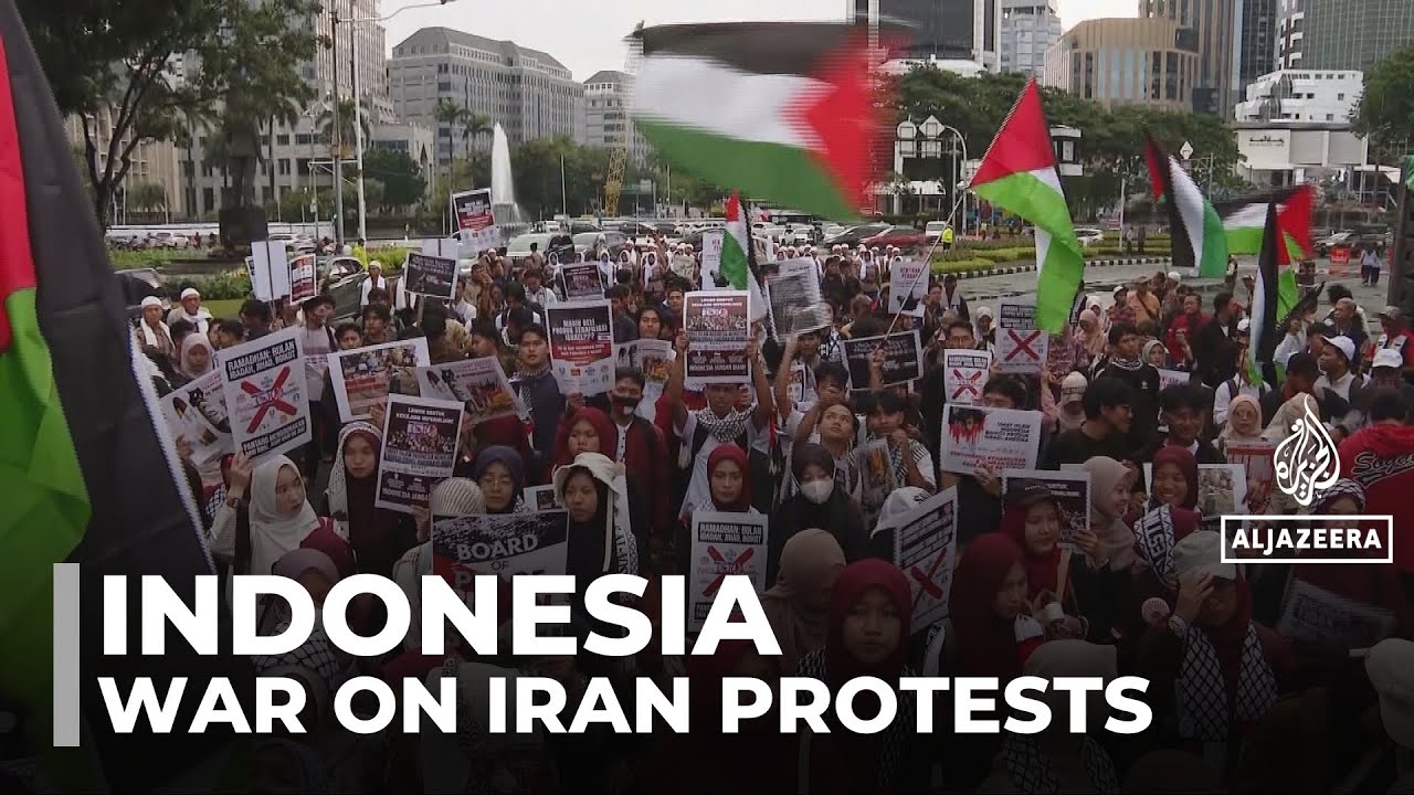 Indonesia rally: Protesters denounce Iran war and govt’s ties to US