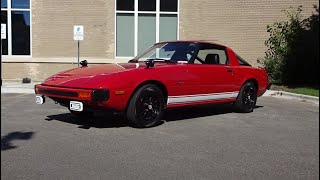1979 Mazda RX-7 RX7 in Red & Wankel Rotary Engine Sound on My Car Story with Lou Costabile
