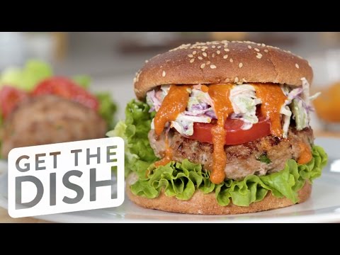 Buffalo Blue Cheese Turkey Burger Recipe | Get the Dish