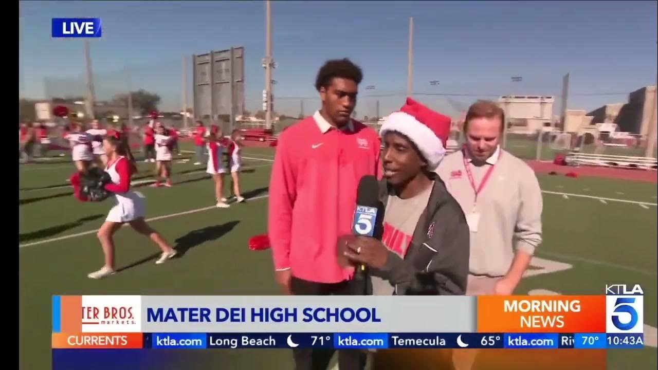 5 Star OT Texas commit Brandon Baker on the local news. YouTube