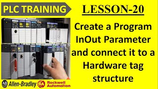 #22 Create a Program InOut Parameter and connect it to a Hardware tag structure || PLC TRAINING ||RA