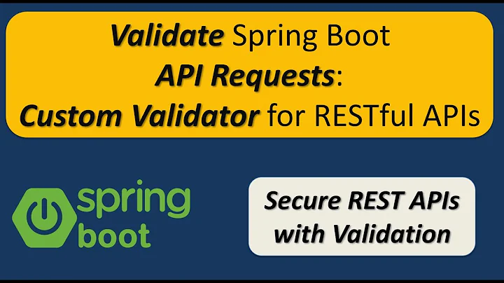 Spring Boot REST API Request Body Validation Example using Custom Validator