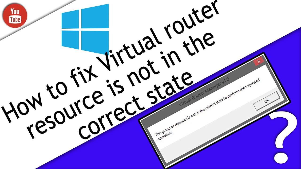 virtual router error service not running