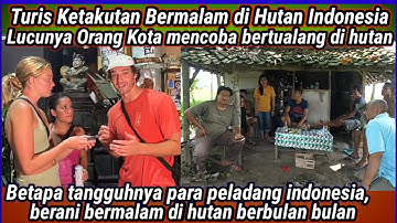 Lucu💥 Turis ketakutan bermalam di hutan Indonesia, orang kota bertualang di hutan