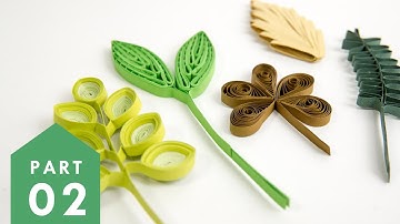 10 Paper Quilling Leaves-Part 2 | Art & Craft Tutorials by HandiWorks