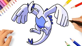 COMO DESENHAR O LUGIA PASSO A PASSO