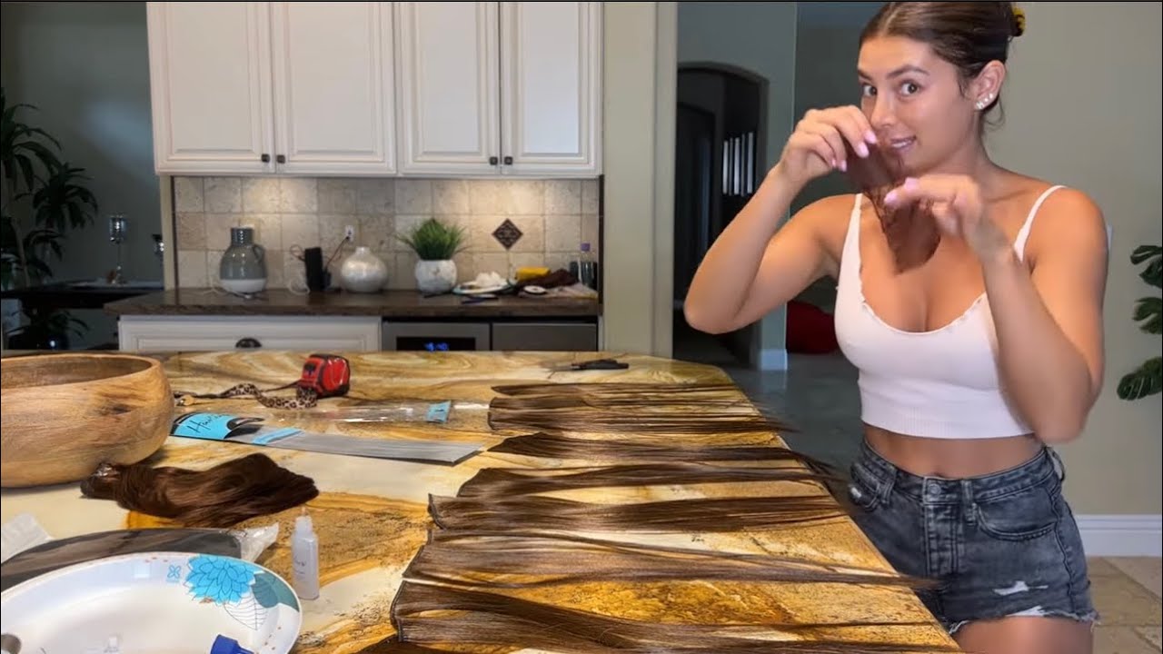 I MADE MY OWN PONY TAIL EXTENSION!! | GABRIELLA ELLYSE - YouTube
