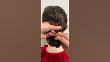 Cách búi tóc gọn xinh trong 10 giây 😍 #buítochnanh #hairstyle