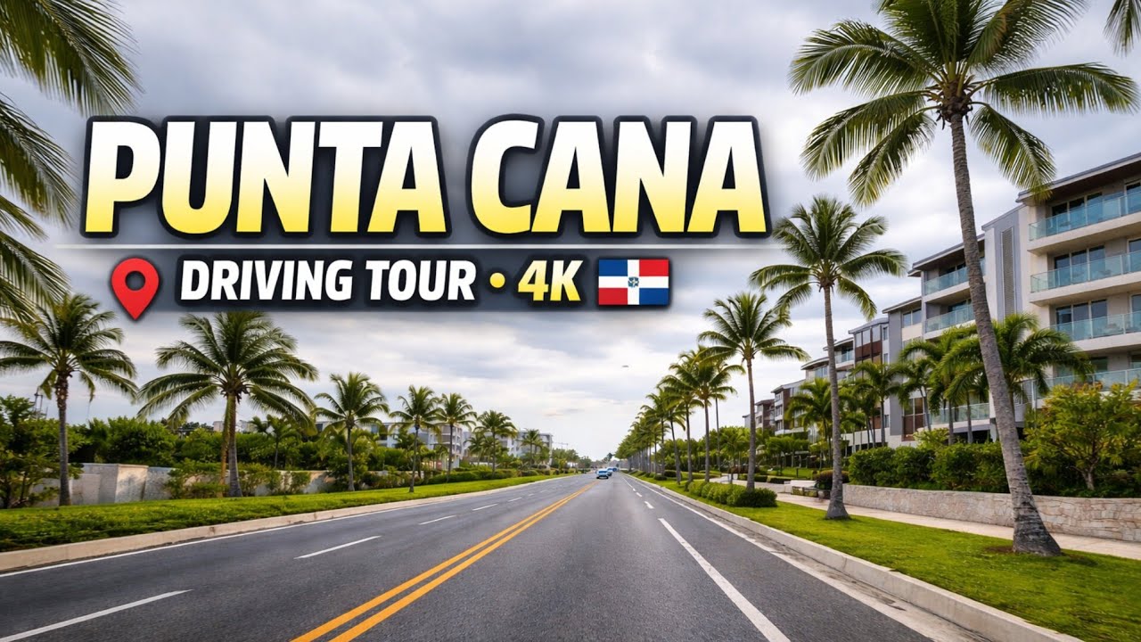 Punta Cana DR 🇩🇴 4K Driving Tour | Scenic Streets, Resorts & Tropical Views (Ultra HD)