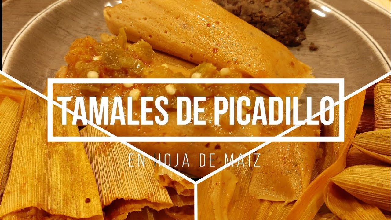 Como hacer tamales de picadillo en hoja de maíz - YouTube