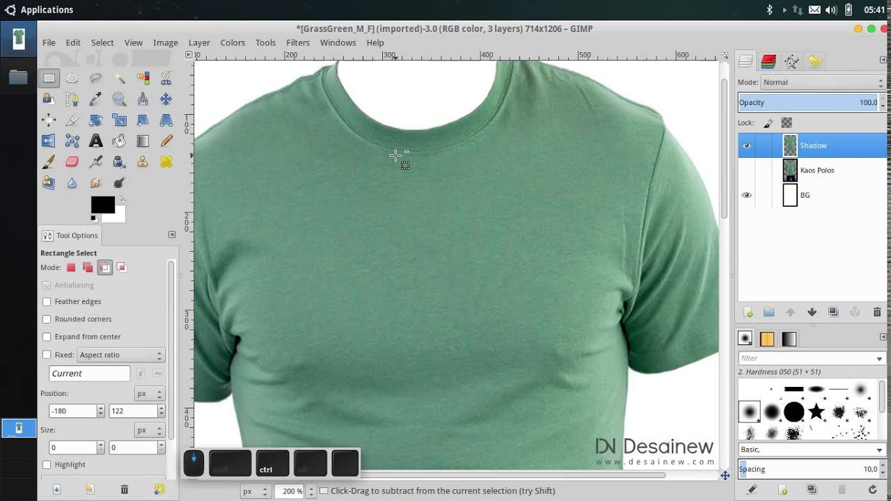 mockup gimp shirt t GIMP to  Mockup YouTube Shirt in Create T How [TUTORIAL]