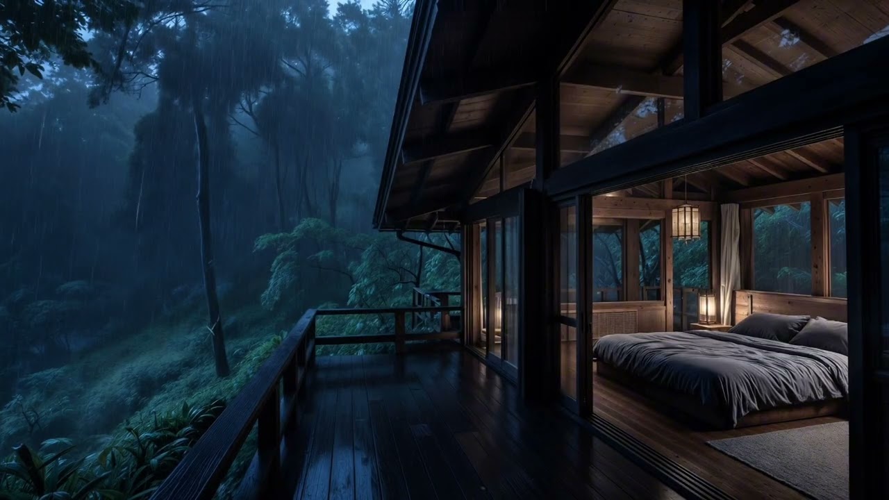 8 Hours of Rainy Forest Cabin Sleep 🌧️🌲 | Deep Sleep Ambience