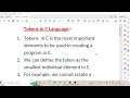 tokens in c | tokens in c language in hindi | tokens in c language