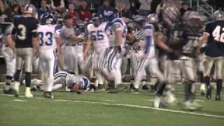 Big hit Football Tackle Looses Helmet