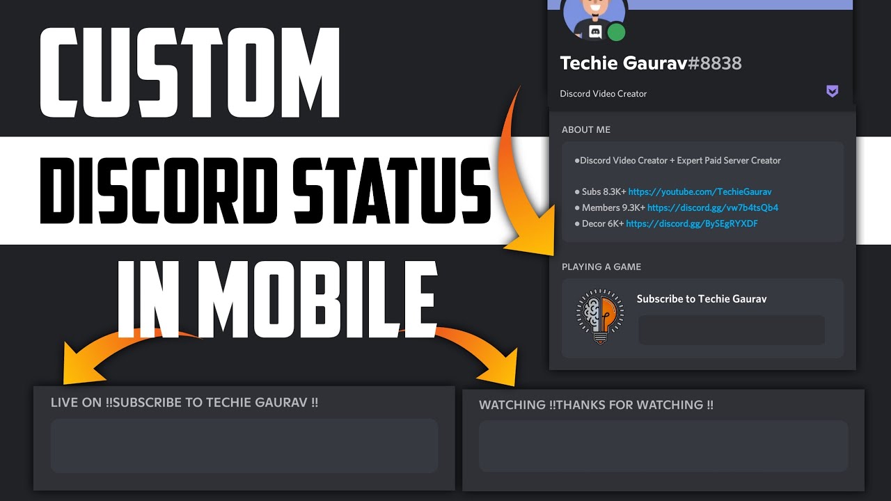 How to Set Custom Status on Mobile Discord | Techie Gaurav - YouTube
