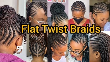 Natural Twist Braid Hairstyles for Black women | Flat Twist Braids | Passion Twist |Spring Bob Twist