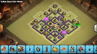 Clash Of Clans Town Hall 7 War Base Best Defense / With Air Sweeper