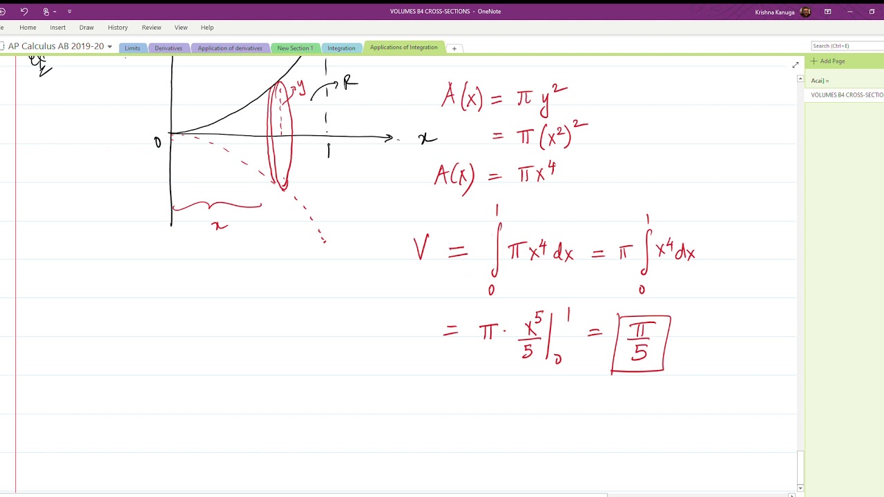AP Calculus Applications of Integrals 07 Volumes of revolution