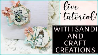 Live with Sandi and Craft Creations! Last minute gift packaging | Christmas Crafts 2021