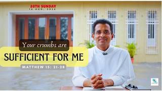 20th Sunday | Mt15: 21-28|  Your crumbs are sufficient for me | Fr. Bineesh John Macias OP