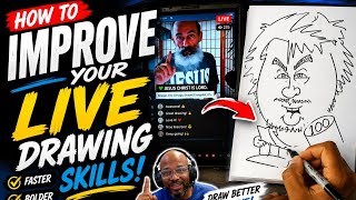 From Face to Cartoon | LIVE Caricature how to improve cartoon vision