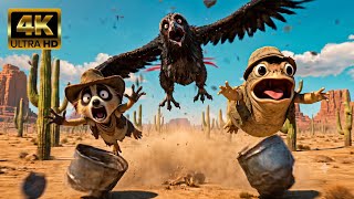 Detalles EAGLE ATTACK! 🦅 Meerkat & Frog Desert Escape | Funny 3D Animated Short Actualización