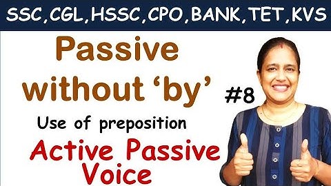 Passive Voice without by ( at, to, in, with,for prepositions used in passive ) | English Grammar