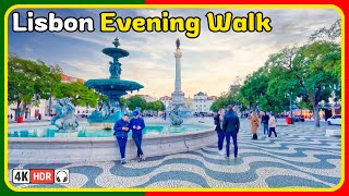 🇵🇹 LISBON Saturday Evening City Center Walk - 4K HDR