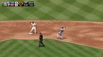 LAD@PHI: Galvis, Hernandez combine to turn two